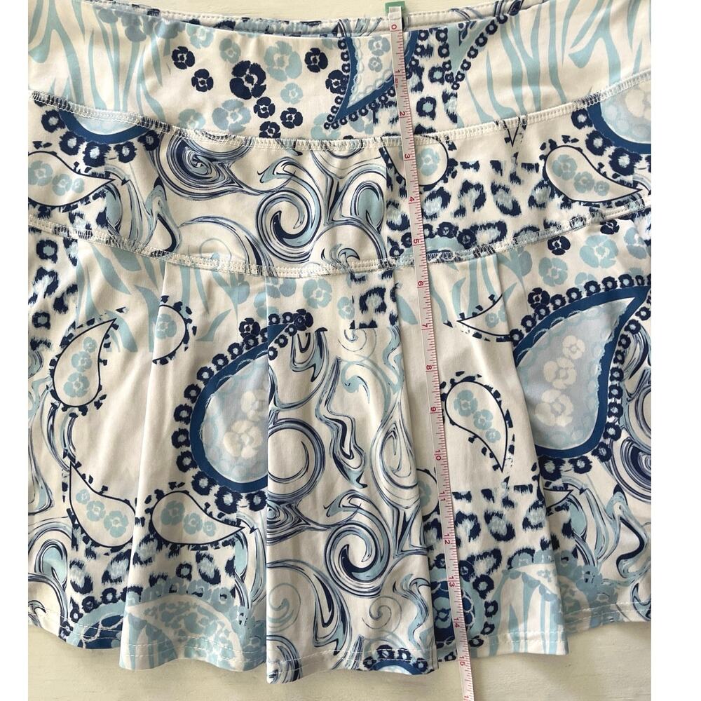 Gottex Paisley Tennis Skort Womens Size L Pocket Pickleball Walking Stretch Golf - Picture 6 of 12
